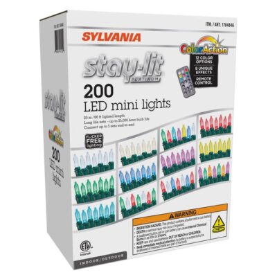 200 Sylvania Stay-lit Mini Lights